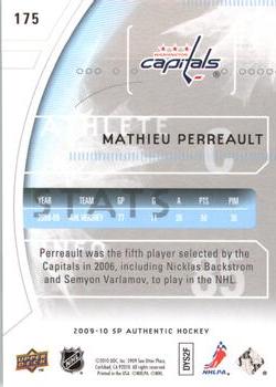 2009-10 SP Authentic #175 Mathieu Perreault Back