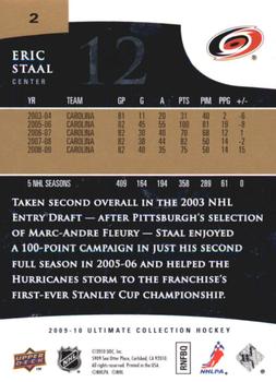 2009-10 Upper Deck Ultimate Collection #2 Eric Staal Back