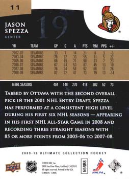 2009-10 Upper Deck Ultimate Collection #11 Jason Spezza Back