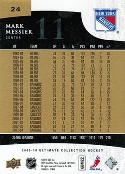 2009-10 Upper Deck Ultimate Collection #24 Mark Messier Back