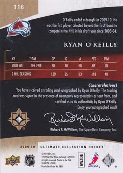 2009-10 Upper Deck Ultimate Collection #116 Ryan O'Reilly Back