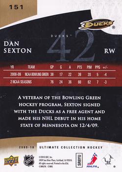 2009-10 Upper Deck Ultimate Collection #151 Dan Sexton Back