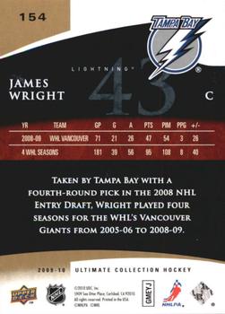 2009-10 Upper Deck Ultimate Collection #154 James Wright Back