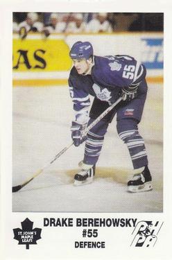 1992-93 St. John's Maple Leafs (AHL) #NNO Drake Berehowsky Front