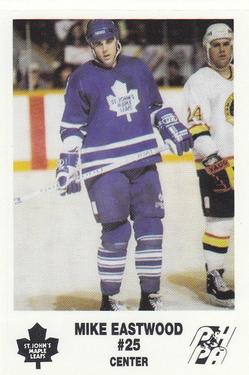 1992-93 St. John's Maple Leafs (AHL) #NNO Mike Eastwood Front