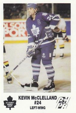 1992-93 St. John's Maple Leafs (AHL) #NNO Kevin McClelland Front