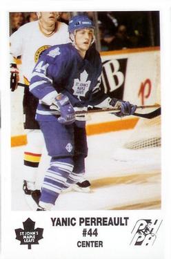 1992-93 St. John's Maple Leafs (AHL) #NNO Yanic Perreault Front