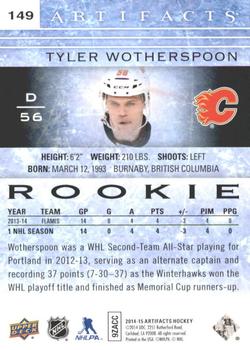 2014-15 Upper Deck Artifacts - Emerald #149 Tyler Wotherspoon Back