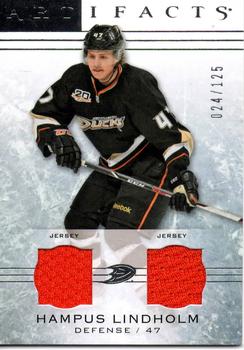 2014-15 Upper Deck Artifacts - Jersey / Jersey Silver #11 Hampus Lindholm Front