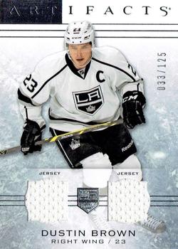 2014-15 Upper Deck Artifacts - Jersey / Jersey Silver #52 Dustin Brown Front