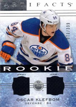 2014-15 Upper Deck Artifacts - Jersey / Jersey Silver #145 Oscar Klefbom Front