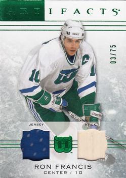 2014-15 Upper Deck Artifacts - Jersey / Patch Emerald #49 Ron Francis Front