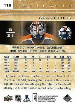 2014-15 Upper Deck Artifacts - Ruby #118 Grant Fuhr Back
