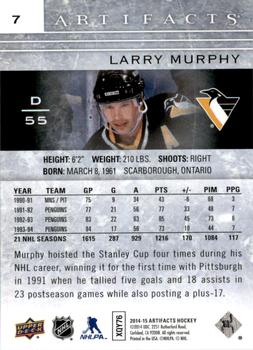 2014-15 Upper Deck Artifacts - Sapphire #7 Larry Murphy Back