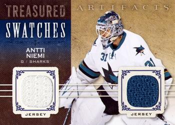2014-15 Upper Deck Artifacts - Treasured Swatches Jerseys Blue #TS-AN Antti Niemi Front