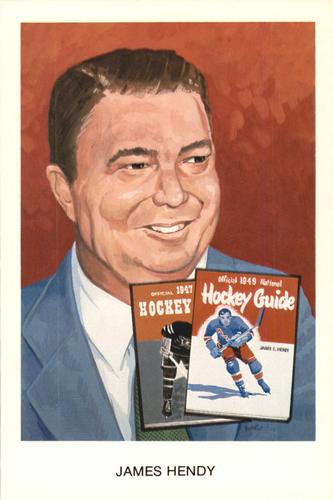 1983 Cartophilium Hockey Hall of Fame Postcards #B5 James Hendy Front