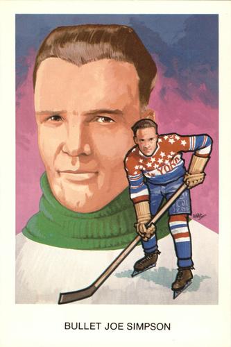 1983 Cartophilium Hockey Hall of Fame Postcards #B12 Bullet Joe Simpson Front