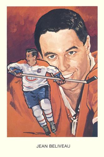 1983 Cartophilium Hockey Hall of Fame Postcards #C1 Jean Beliveau Front