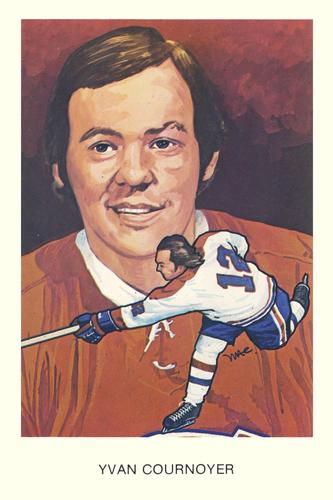 1983 Cartophilium Hockey Hall of Fame Postcards #K1 Yvan Cournoyer Front