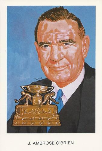 1983 Cartophilium Hockey Hall of Fame Postcards #N11 J. Ambrose O'Brien Front