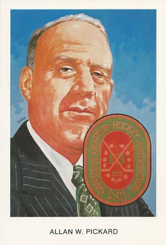 1983 Cartophilium Hockey Hall of Fame Postcards #N14 Allan W. Pickard Front