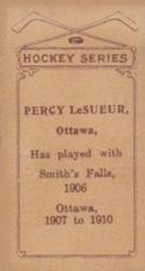 1910-11 Imperial Tobacco Hockey Series (C56) #2 Percy LeSueur Back
