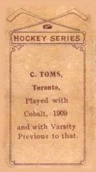 1910-11 Imperial Tobacco Hockey Series (C56) #29 Charles Toms Back