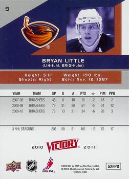 2010-11 Upper Deck Victory #9 Bryan Little Back
