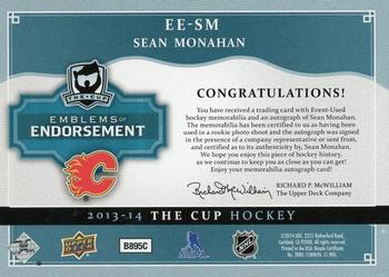 2013-14 Upper Deck The Cup - Emblems of Endorsement #EE-SM Sean Monahan Back