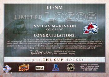 2013-14 Upper Deck The Cup - Limited Logos #LL-NM Nathan MacKinnon Back