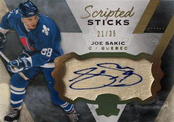 2013-14 Upper Deck The Cup - Scripted Sticks #SS-JS Joe Sakic Front