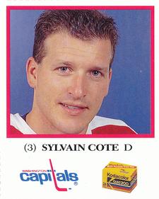 1991-92 Kodak/Giant Washington Capitals #NNO Sylvain Cote Front