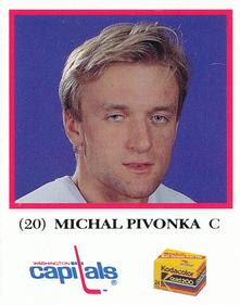 1991-92 Kodak/Giant Washington Capitals #NNO Michal Pivonka Front