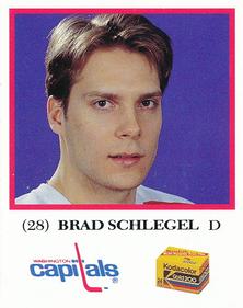 1991-92 Kodak/Giant Washington Capitals #NNO Brad Schlegel Front