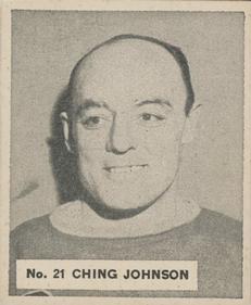 1937-38 World Wide Gum (V356) #21 Ching Johnson Front