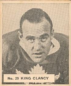 1937-38 World Wide Gum (V356) #29 King Clancy Front