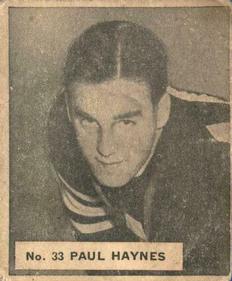 1937-38 World Wide Gum (V356) #33 Paul Haynes Front