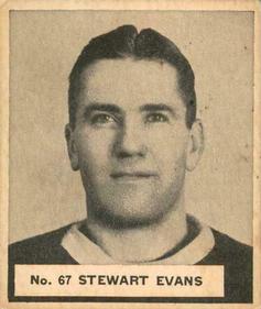 1937-38 World Wide Gum (V356) #67 Stewart Evans Front