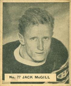 1937-38 World Wide Gum (V356) #77 Jack McGill Front
