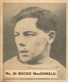 1937-38 World Wide Gum (V356) #84 Bucko McDonald Front