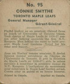 1937-38 World Wide Gum (V356) #95 Connie Smythe Back
