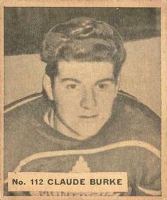 1937-38 World Wide Gum (V356) #112 Claude Burke Front