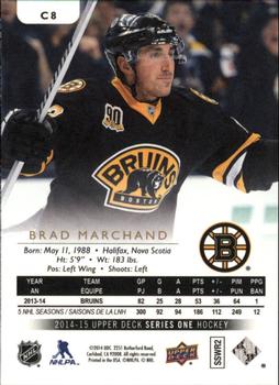 2014-15 Upper Deck - UD Canvas #C8 Brad Marchand Back