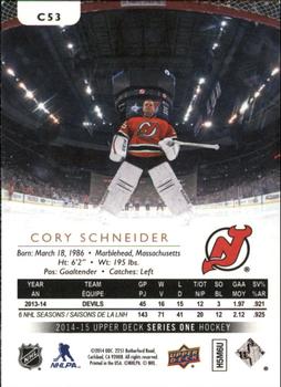 2014-15 Upper Deck - UD Canvas #C53 Cory Schneider Back