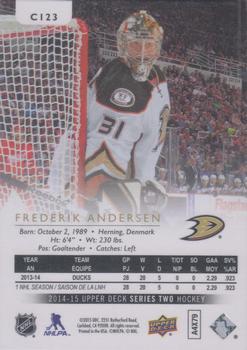 2014-15 Upper Deck - UD Canvas #C123 Frederik Andersen Back