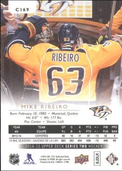2014-15 Upper Deck - UD Canvas #C169 Mike Ribeiro Back