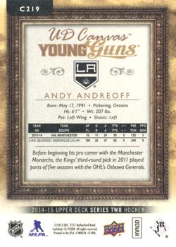 2014-15 Upper Deck - UD Canvas #C219 Andy Andreoff Back