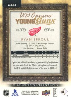 2014-15 Upper Deck - UD Canvas #C232 Ryan Sproul Back