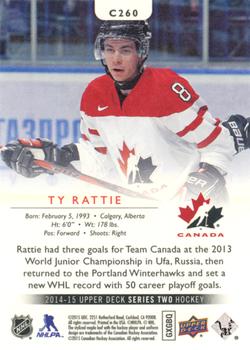 2014-15 Upper Deck - UD Canvas #C260 Ty Rattie Back