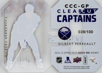 2014-15 Upper Deck - Clear Cut Captains #CCC-GP Gilbert Perreault Back